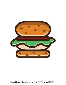 hamburger flat icons