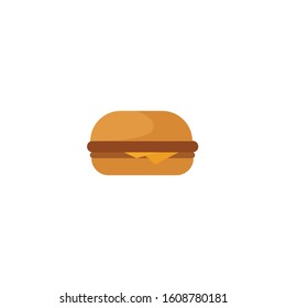 hamburger flat illustration on white background