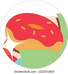 Icono de estilo plano de Hamburguesa adecuado para su uso en páginas web, aplicaciones, etc. como ilustraciones