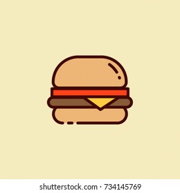 Hamburger - Flat Vector Design