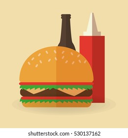 Hamburger food design