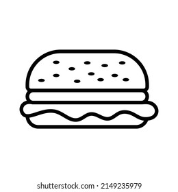 hamburguesa - ícono de alimento modelo de diseño vector simple y limpio
