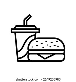 hamburger - food icon vector design template simple and clean