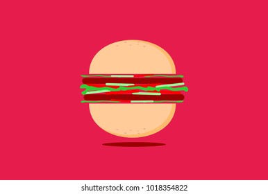 Hamburger Food Logo