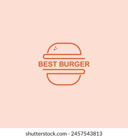 Hamburger food logo template vector 