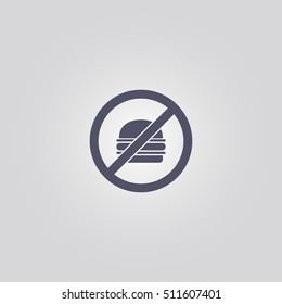hamburger forbidden icon