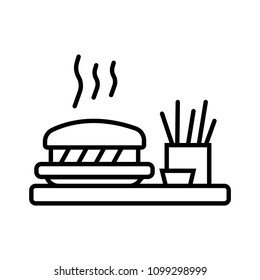 Hamburger French Fries icon