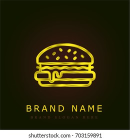 Hamburger golden metallic logo