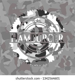 Hamburger grey camo emblem