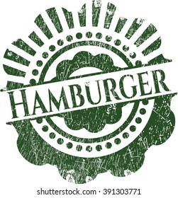 Hamburger grunge style stamp
