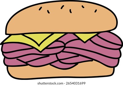 Hambúrguer com presunto e queijo