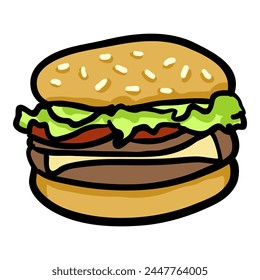 Hamburger - Hand Drawn Doodle Icon