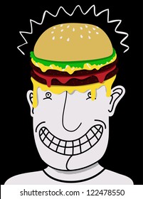 hamburger head