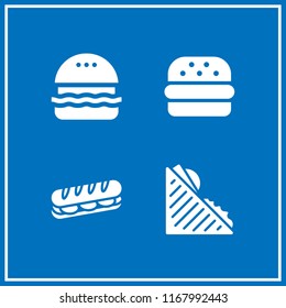 hamburger icon. 4 hamburger vector set. burger and sandwich icons for web and design about hamburger theme
