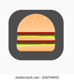 Hamburger icon with black background