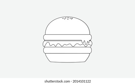 hamburger icon black and white , Vector illustration