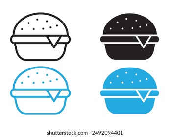 Hamburger icon black and white vector outline sign