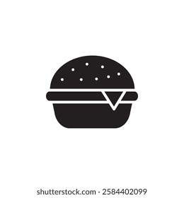 Hamburger icon black and white vector outline sign