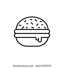 Hamburger icon black and white vector sign