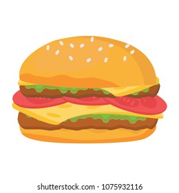 Hamburger icon. Burger vector Illustration.