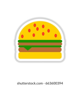 hamburger icon, burger vector sticker