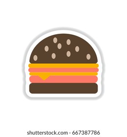 hamburger icon, burger vector sticker