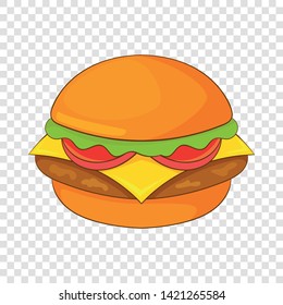Hamburger icon. Cartoon illustration of hamburger vector icon for web design