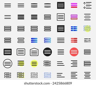Hamburger Icon Collection , UI design ux design web design Icon Set