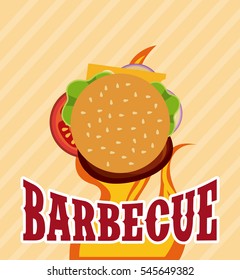 hamburger icon. delicious barbecue concept. colorful design. vector illustration