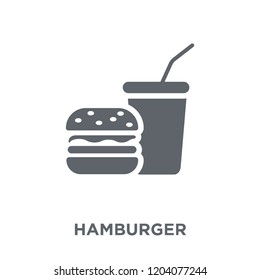 Hamburger icon. Hamburger design concept from Restaurant collection. Simple element vector illustration on white background.