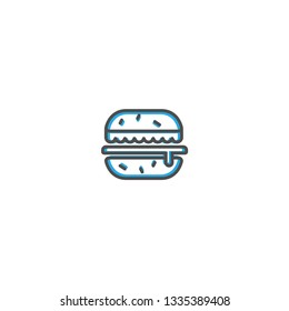 Hamburger icon design. Gastronomy icon vector illustration design