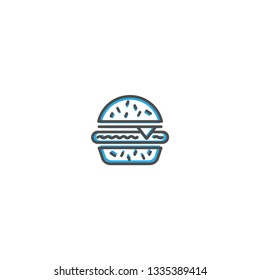 Hamburger icon design. Gastronomy icon vector illustration design