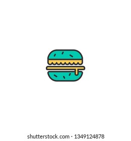 Hamburger icon design. Gastronomy icon vector illustration