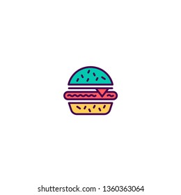 Hamburger icon design. Gastronomy icon vector illustration