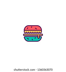 Hamburger icon design. Gastronomy icon vector illustration