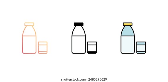 Hamburger Icon Design mit weißem Hintergrund Stock Illustration