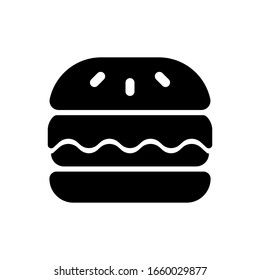 Hamburger icon designed in glyph style