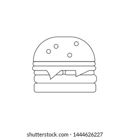 Hamburger icon. Element of resturant for mobile concept and web apps icon. Outline, thin line icon for website design and development, app development