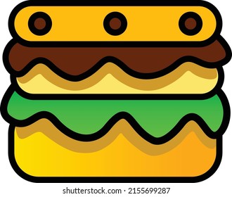 Hamburger Icon For Fancy Menu Bar Purposes And And As A Food Icon