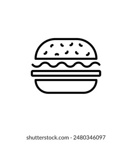 Hamburger Icon for Fast Food and Restaurant Menus