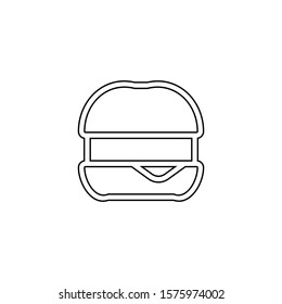 Hamburger icon. Fast food symbol. Logo design element