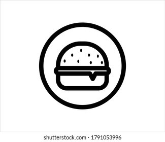 hamburger icon. fast food icon vector illustration