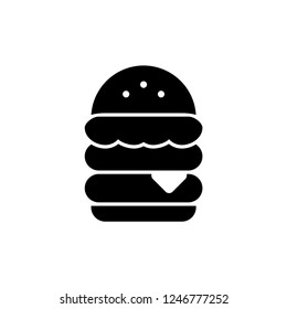 Hamburger icon. Fastfood sign