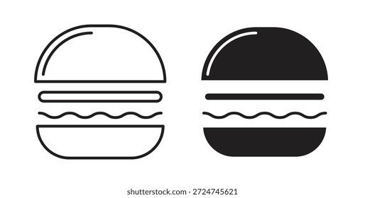 Ícone de hambúrguer. sinal plano preenchido para conceito móvel e web design