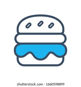 Hamburger icon filled outline style