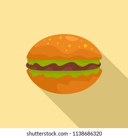 Hamburger icon. Flat illustration of hamburger vector icon for web design