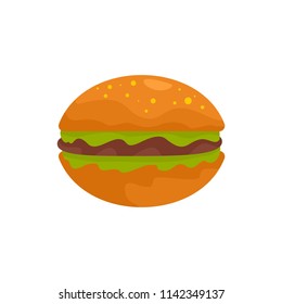 Hamburger icon. Flat illustration of hamburger vector icon for web isolated on white