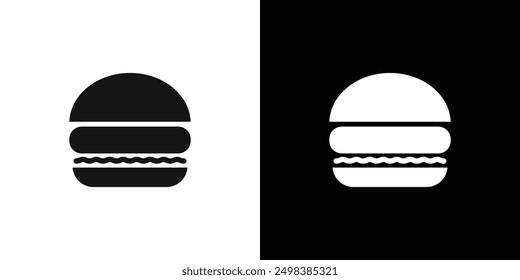 Hamburger icon flat line symbol set.