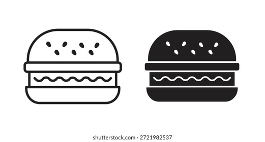 Hamburger Symbol flach einfache Ikone. Liner Version - Stock-Vektor.
