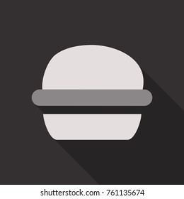 hamburger icon in flat style with long shadow